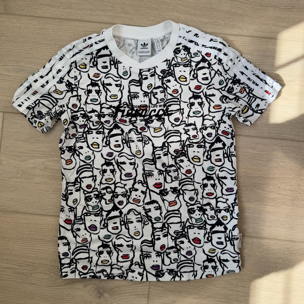 Adidas Originals x Fiorucci collab pop art faces T shirt - Picture 7 of 7
